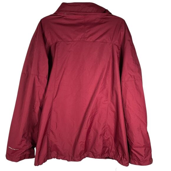 Columbia Omni-Heat Interchange Size 3X Burgundy Rain Jacket Light Weight - Picture 2 of 12